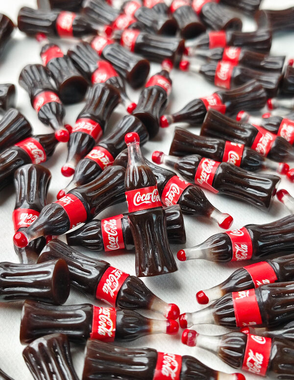 Miniature Cola Bottle Decor | Mini Resin Embellishments for DIY Crafts – Cute Flat Back Cabochons for Scrapbooking, Slime, Hair Accessories, Phone Case & Decoration [Set of 4]