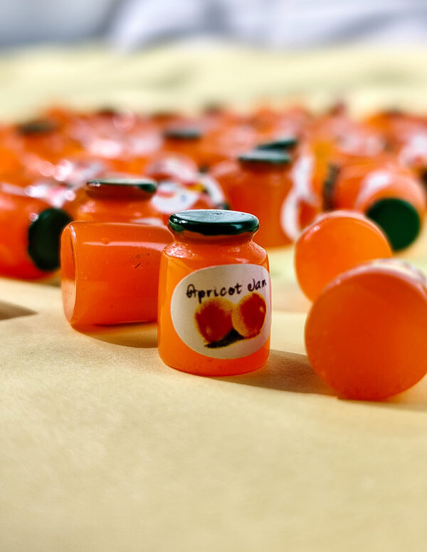 Miniature Jam Jar Decor | Mini Resin Embellishments for DIY Crafts – Cute Flat Back Cabochons for Scrapbooking, Slime, Hair Accessories, Phone Case & Decoration [Set of 4]