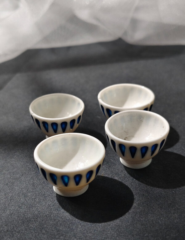 Miniature Ceramic Bowl Set for Doll House | Mini Resin Embellishments for DIY Crafts – Cute Flat Back Cabochons for Scrapbooking, Slime, Hair Accessories, Phone Case & Decoration [Set of 4]