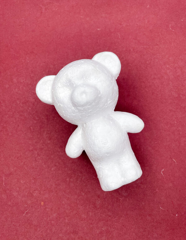 Thermocol Teddy Bear Craft Base – Lightweight Polystyrene Foam Shape for DIY Painting, School Projects & Decoration