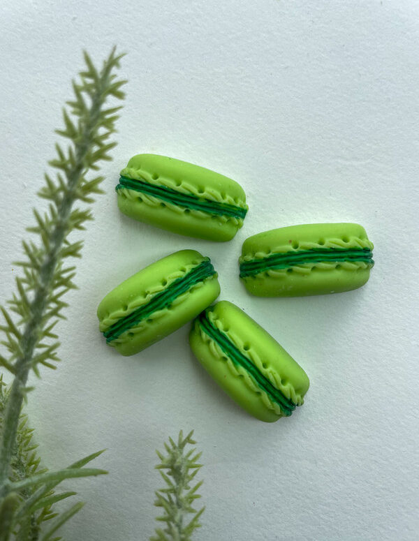 Miniature Macaron Decor | Mini Resin Embellishments for DIY Crafts – Cute Flat Back Cabochons for Scrapbooking, Slime, Hair Accessories, Phone Case & Decoration [Set of 4]