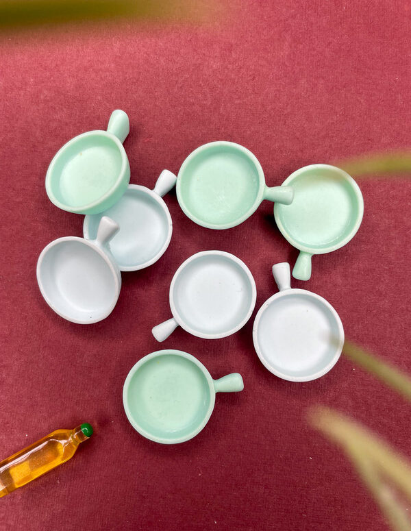 Miniature Frying Pan Decor | Mini Resin Embellishments for DIY Crafts – Cute Flat Back Cabochons for Scrapbooking, Slime, Hair Accessories, Phone Case & Decoration [Set of 4]