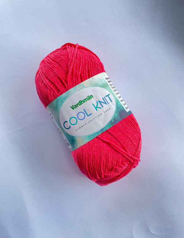 Vardhman Cool Knit Yarn – Neon Pink – Soft Summer Knitting & Crochet Yarn
