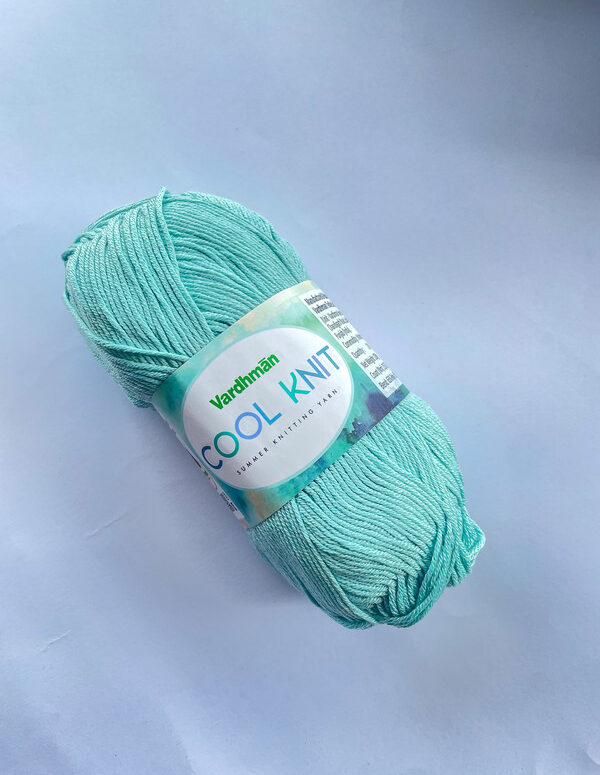 Vardhman Cool Knit Yarn – Mint Green – Soft Summer Knitting Yarn