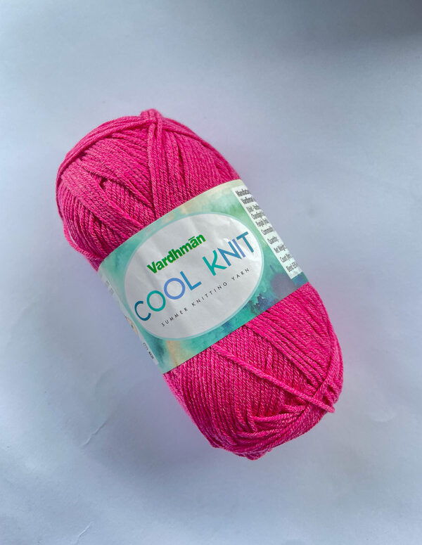 Vardhman Cool Knit Yarn – Hot Pink – Soft Summer Knitting Yarn