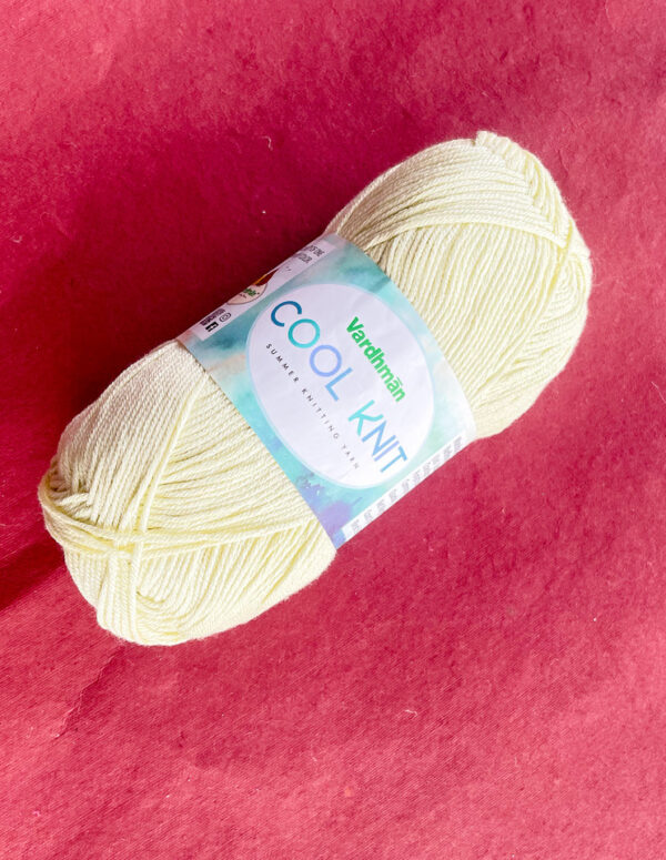 Vardhman Cool Knit Yarn – Lemon Yellow – Soft Summer Knitting Yarn