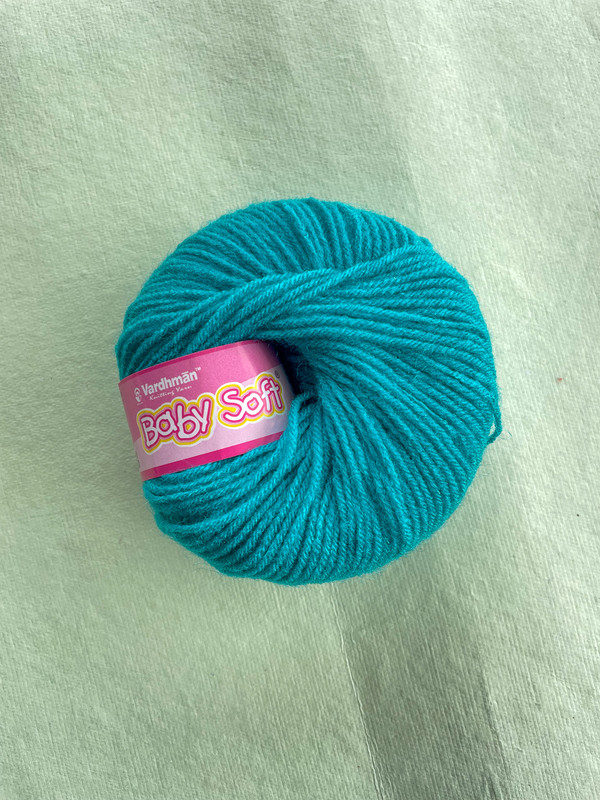 Vardhman Baby Soft Yarn – Aqua Green – 25g Acrylic Knitting Yarn