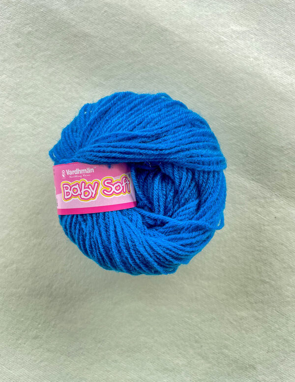 Vardhman Baby Soft Yarn – Teal Blue – 25g Acrylic Knitting Yarn