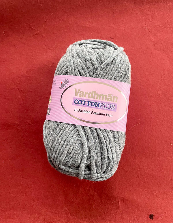 Vardhman Cotton Plus Yarn – Steel Grey – Hi-Fashion Premium Cotton Blend Yarn