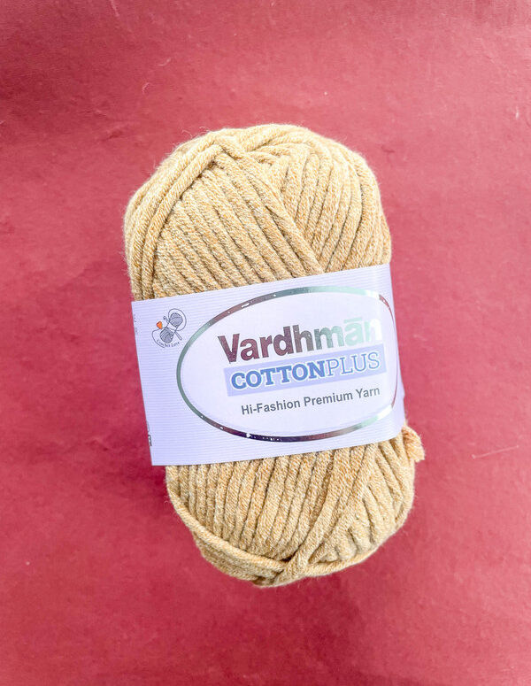 Vardhman Cotton Plus Yarn – Mustard Brown (CKM009) – Hi-Fashion Premium Cotton Blend Yarn