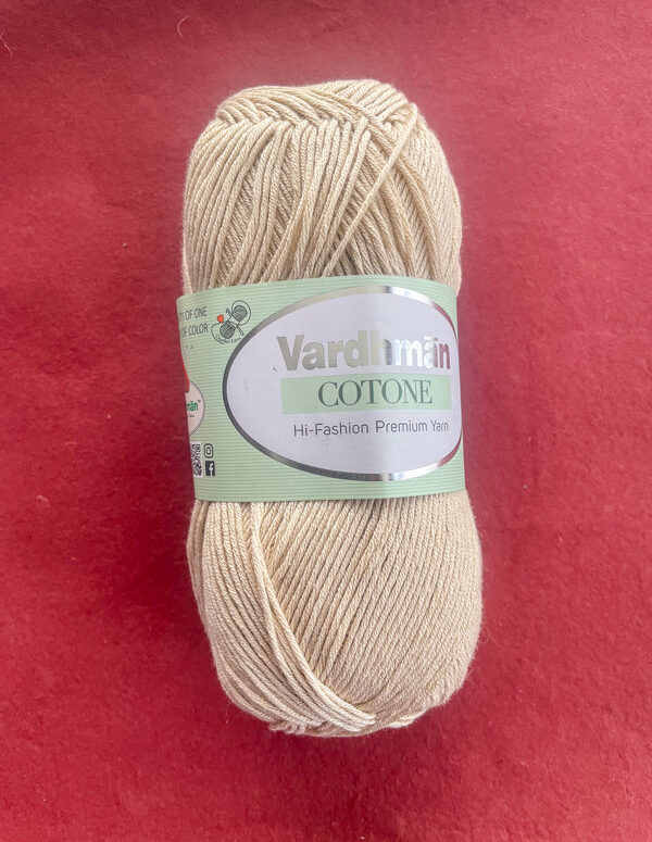 Vardhman Cotone Yarn – Soft Sand Beige – Hi-Fashion Premium Cotton Yarn