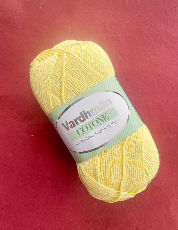Vardhman Cotone Yarn – Lemon Yellow – Hi-Fashion Premium Cotton Yarn