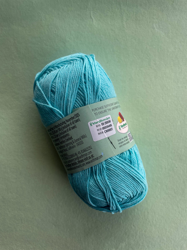 Vardhman Cotone Yarn – Ice Mint Blue – Hi-Fashion Premium Cotton Yarn - Image 2