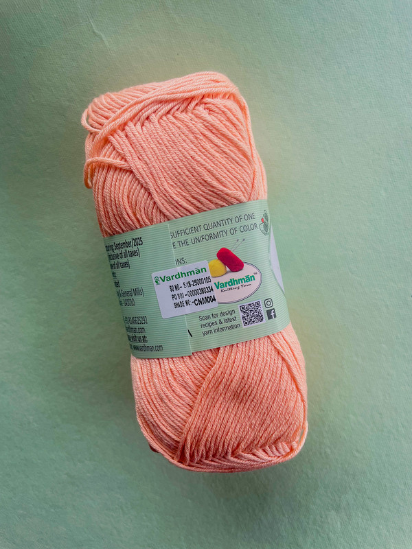 Vardhman Cotone Yarn – Peach Coral – Hi-Fashion Premium Cotton Yarn - Image 2