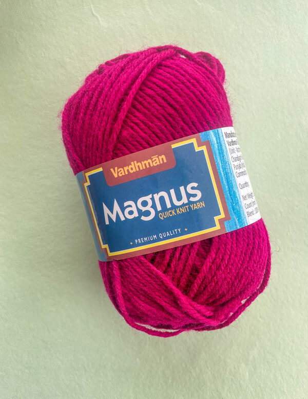 Vardhman Magnus Yarn – Fuchsia Pink – Quick Knit Premium Quality Yarn