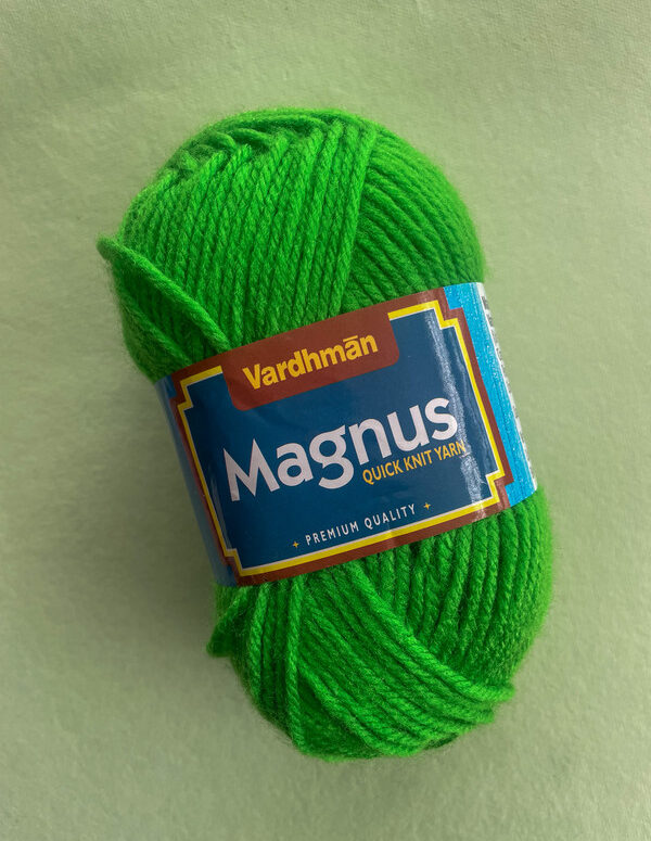 Vardhman Magnus Yarn – Bright Leaf Green – Quick Knit Premium Quality Yarn