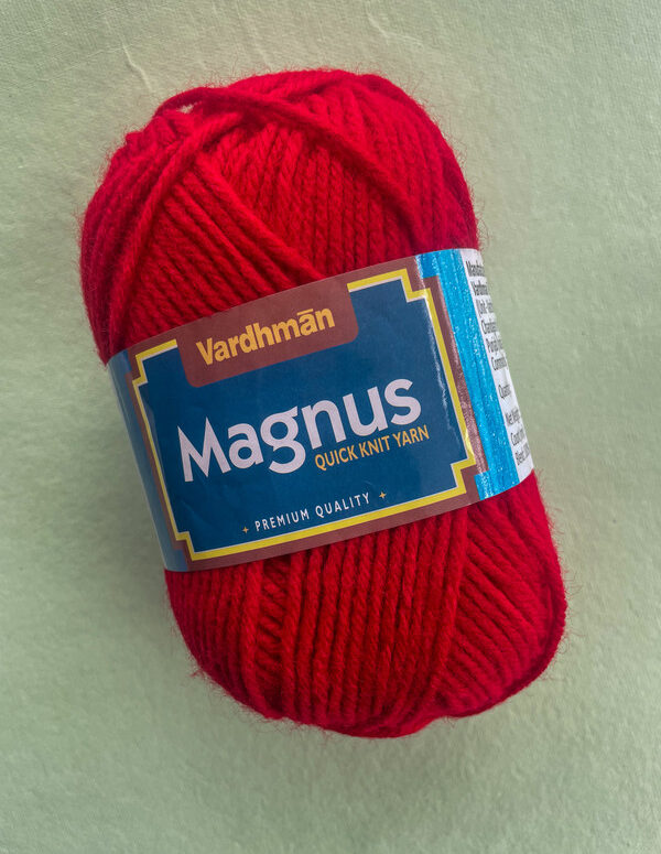 Vardhman Magnus Yarn – Classic Bright Red – Quick Knit Premium Quality Yarn