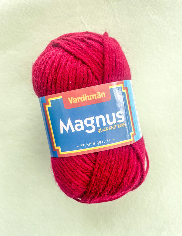 Vardhman Magnus Yarn – Deep Wine Red – Quick Knit Premium Quality Yarn