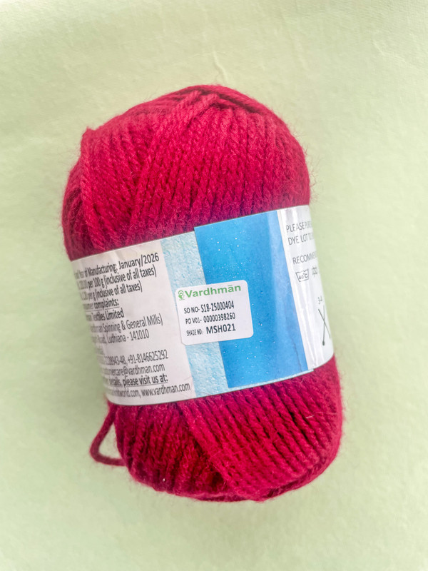 Vardhman Magnus Yarn – Deep Wine Red – Quick Knit Premium Quality Yarn - Image 2