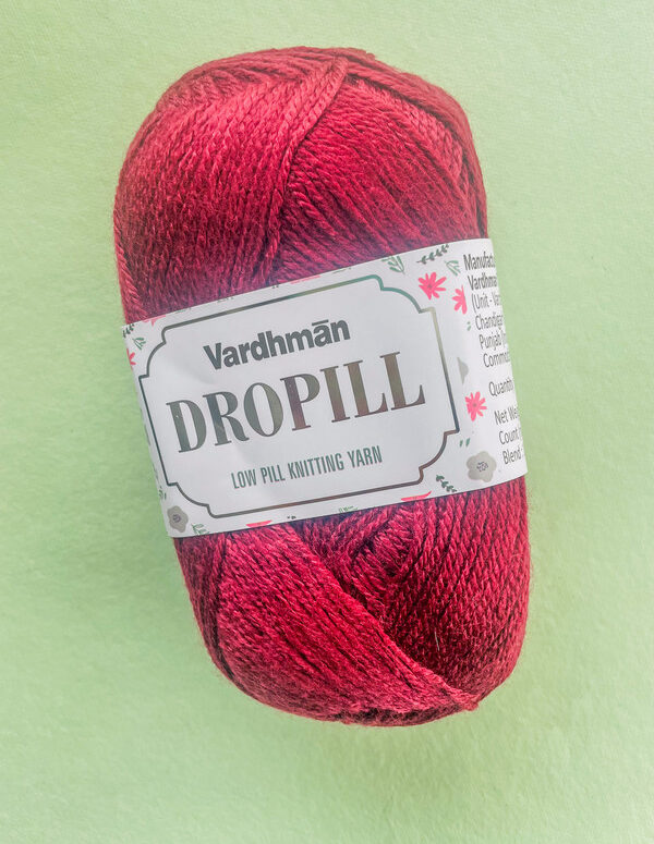 Vardhman Dropill Low Pill Knitting Yarn – Wine Red Ombre – Anti-Pilling Yarn for Sweaters, Shawls & Winter Wear