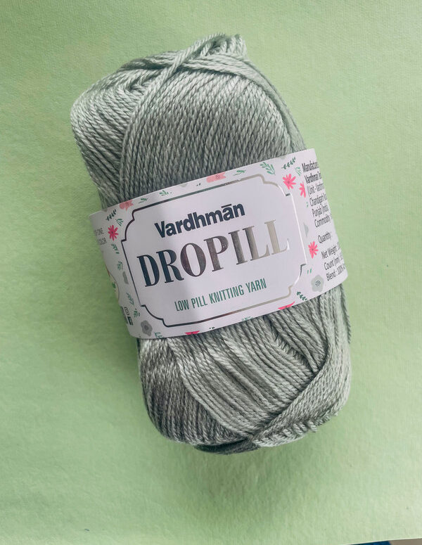 Vardhman Dropill Low Pill Knitting Yarn – Silver Grey – Anti-Pilling Yarn for Sweaters, Cardigans & Winter Wear