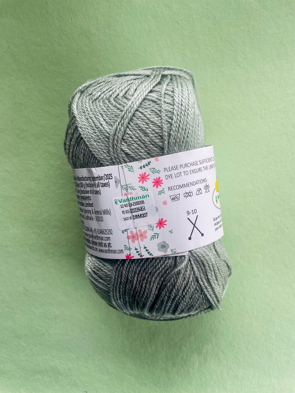 Vardhman Dropill Low Pill Knitting Yarn – Silver Grey – Anti-Pilling Yarn for Sweaters, Cardigans & Winter Wear - Image 2