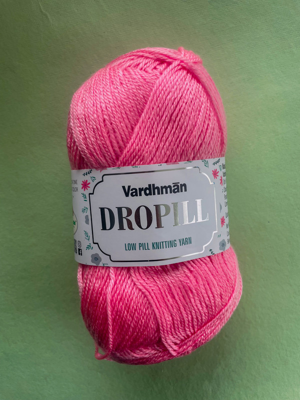 Vardhman Dropill Low Pill Knitting Yarn – Baby Pink – Anti-Pilling Yarn for Sweaters, Baby Wear & Winter Projects