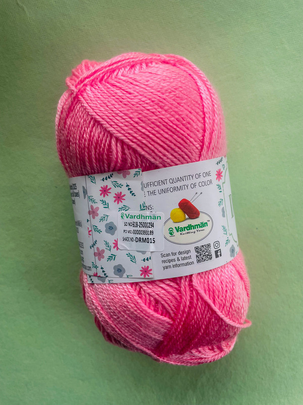 Vardhman Dropill Low Pill Knitting Yarn – Baby Pink – Anti-Pilling Yarn for Sweaters, Baby Wear & Winter Projects - Image 2