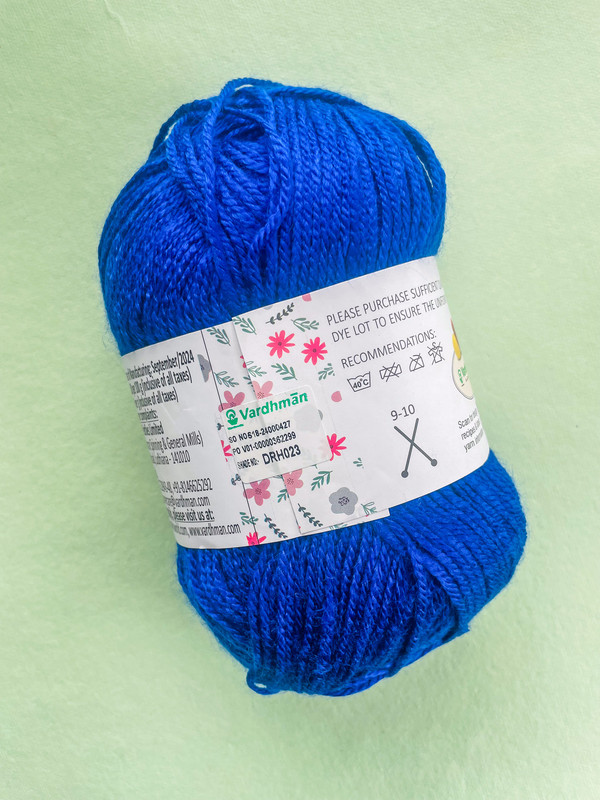 Vardhman Dropill Low Pill Knitting Yarn – Royal Blue – Anti-Pilling Yarn for Sweaters, Jackets & Winter Knits - Image 2
