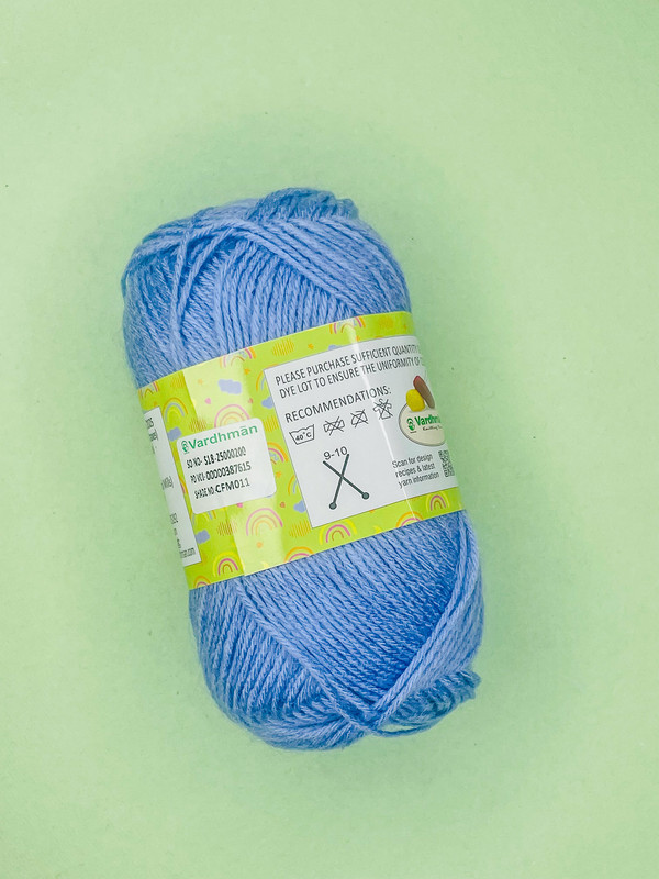Vardhman Cuddles Extra Soft Knitting Yarn – Dusty Blue – Soft Acrylic Yarn for Sweaters, Blankets & Crochet Projects - Image 2