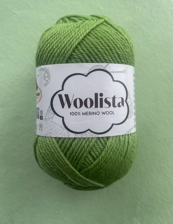 Woolista 100% Merino Wool Knitting Yarn – Pistachio Green – Premium Soft Wool for Sweaters, Scarves & Winter Wear (7–8 mm Needles)