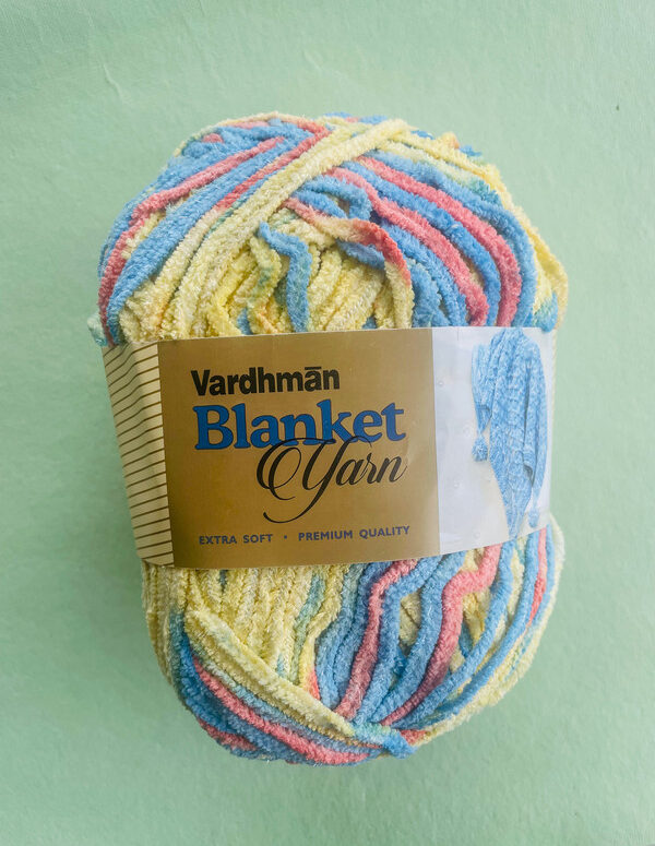 Vardhman Blanket Yarn – Pastel Multicolour Mix (BTD006) – Extra Soft Premium Variegated Yarn for Baby Blankets, Crochet & Knitting – 3–4 mm Needles
