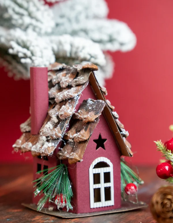 Mini Rustic Christmas House Décor
