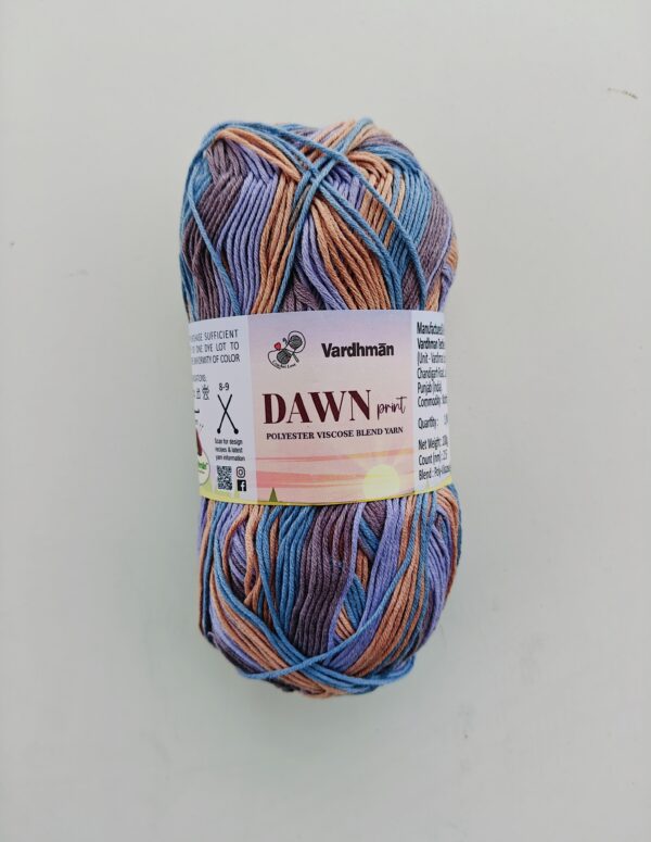 Vardhman Dawn Print Polyester Viscose Blend Yarn for Crochet & Knitting