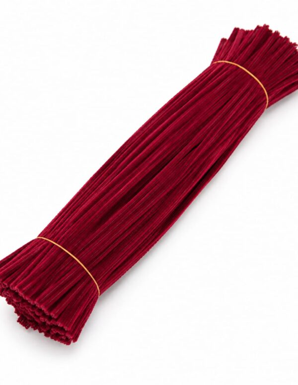 Yellow Dot Maroon Chenille Stems (Pipe Cleaners)  | Soft Craft Pipe Cleaners for DIY Crafts, Floral Making, School Projects & Decorations (100 Pieces)