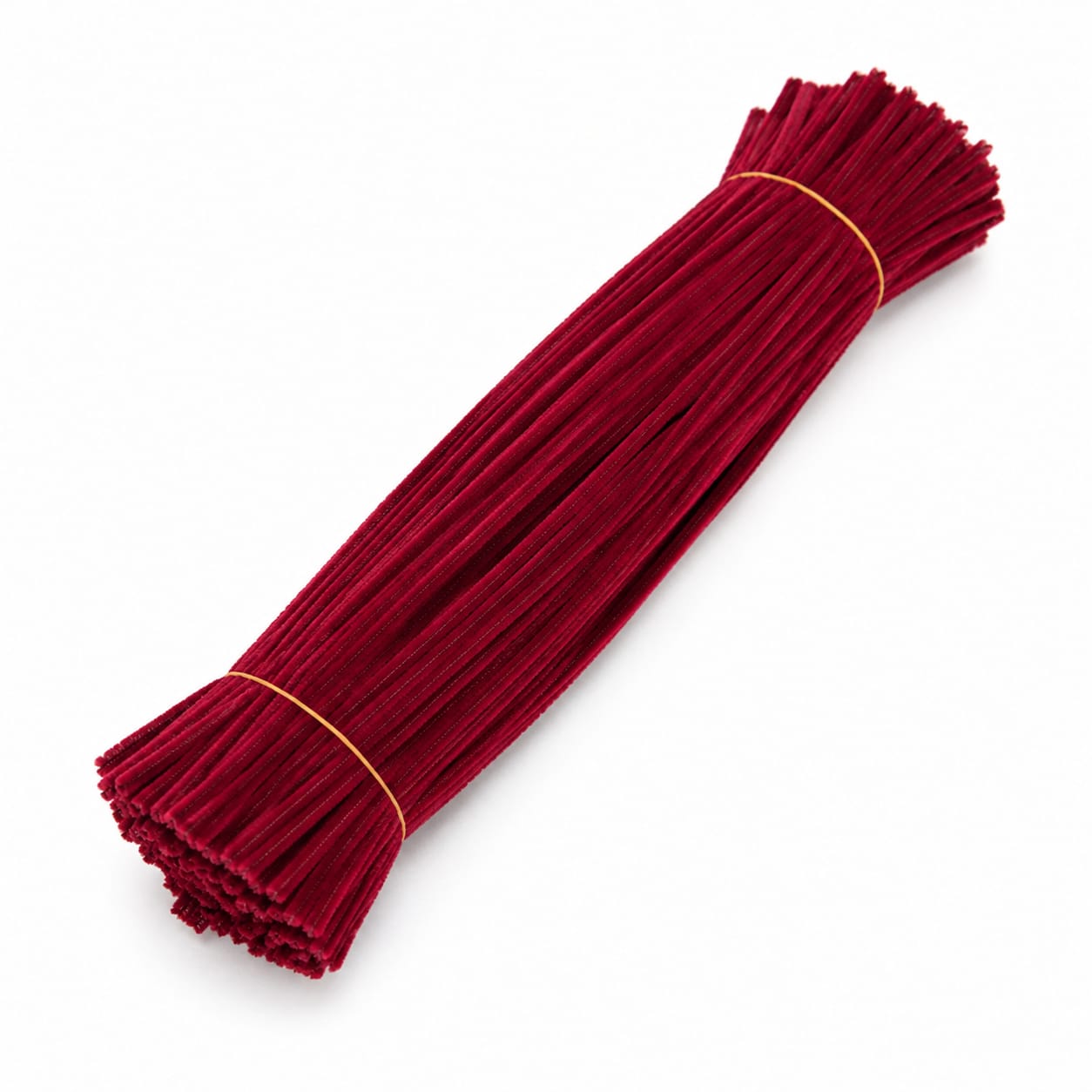 Yellow Dot Maroon Chenille Stems (Pipe Cleaners) | Soft Craft Pipe Cleaners for DIY Crafts, Floral Making, School Projects & Decorations (100 Pieces)