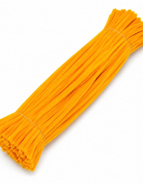 Yellow Dot Chenille Stems (Pipe Cleaners) – Yellow – Soft Craft Sticks for DIY, Kids Craft, Flower Making & Decoration – Pack of 100