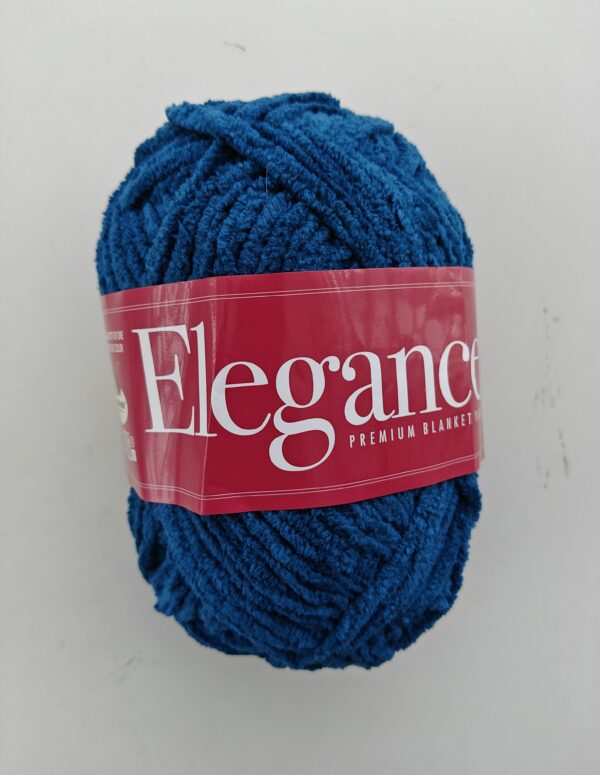 Vardhman Elegance 100% Polyester Chenille Knitting Yarn | Super Chunky Blanket Yarn for Hand Knitting, Crochet & Home Décor (Blue)
