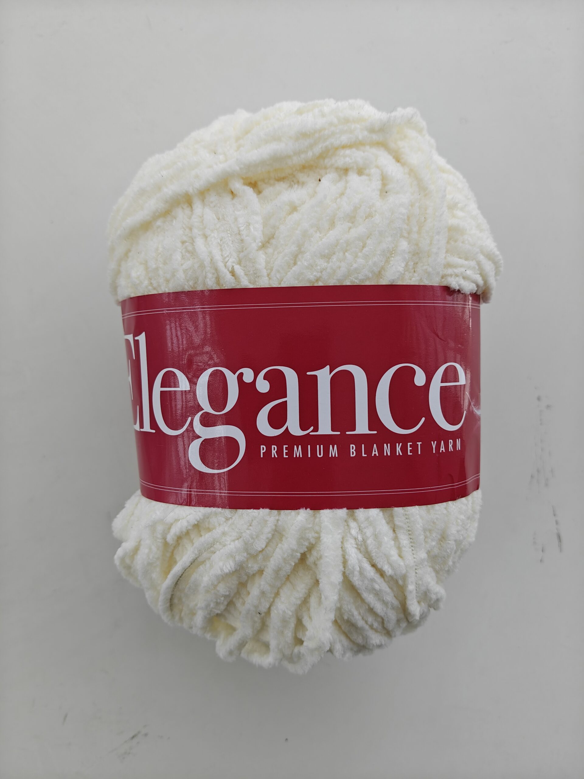 Vardhman Elegance 100% Polyester Chenille Knitting Yarn | Super Chunky Blanket Yarn for Hand Knitting, Crochet & Home Décor (OFF-White)