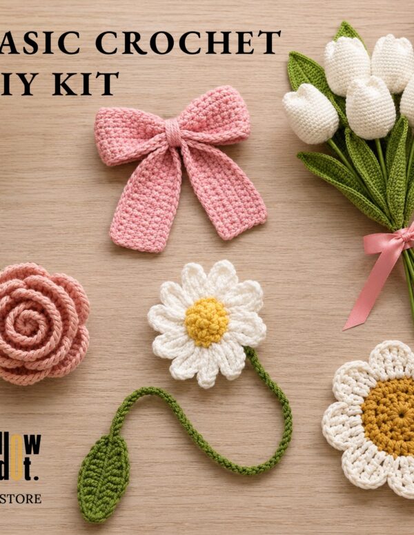 Yellow Dot Basic Crochet DIY Kit for Beginners